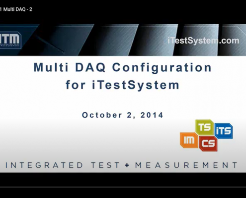 iTestSystem MultiDAQ Configuration Presentation Page