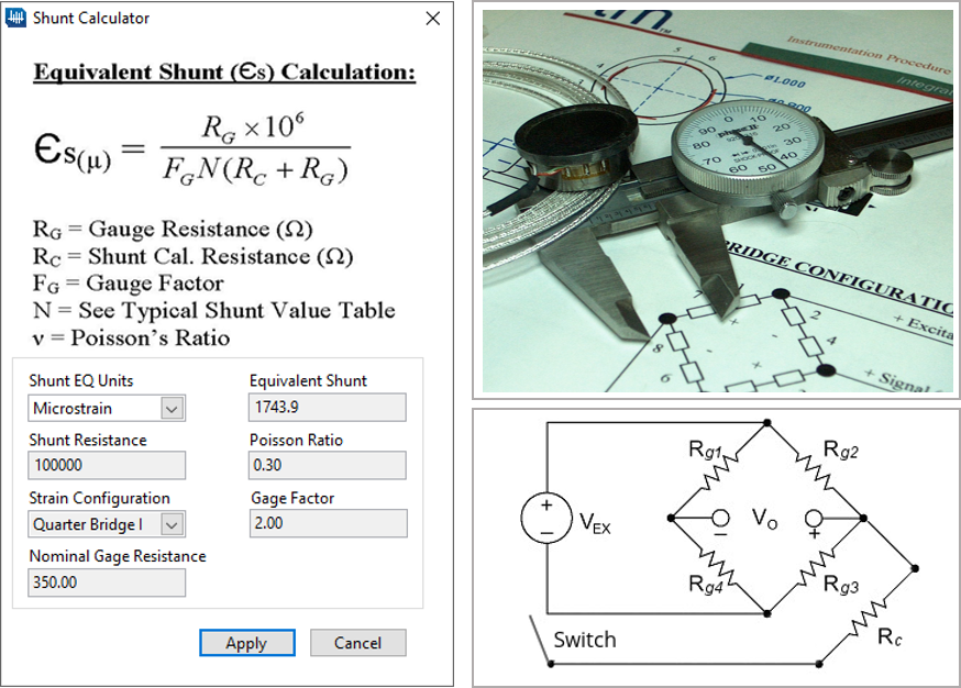 Strain Gauge Shunt Equivalent Calculations in iTestSystem ITM