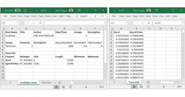 TDMS in excel