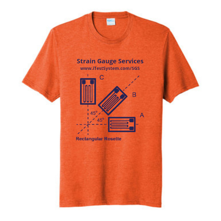 Strain Gauging Service Rectangular Rosette T-Shirt Front