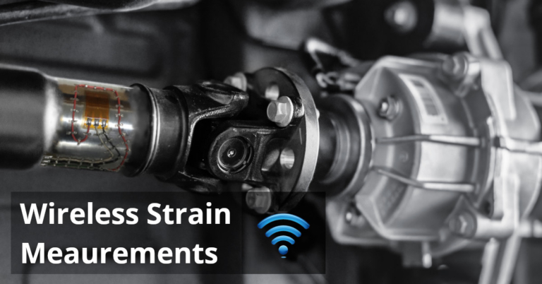 Torque strain gauge on rotating shaft.