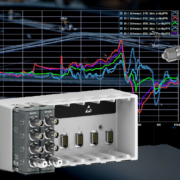 Experimental modal analysis setup with NI CompactDAQ, impact hammer, and triaxial accelerometers.